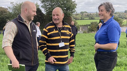 NFU Rep, Ben Gallant with Cllr Jim Candy