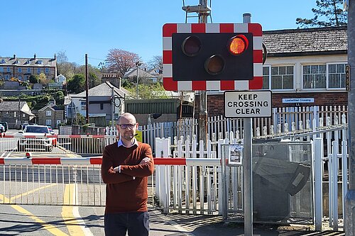 Colin at Lostwithiel Level Crossing