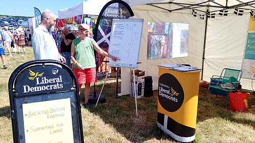 Lib Dem Stand and Liskeard Show