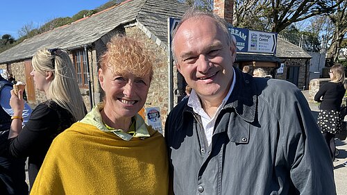 Hilary Frank with Sir Ed Davey