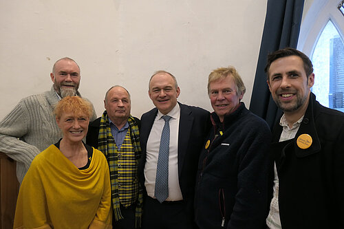 SE Cornwall Lib Dem team with Ed Davey