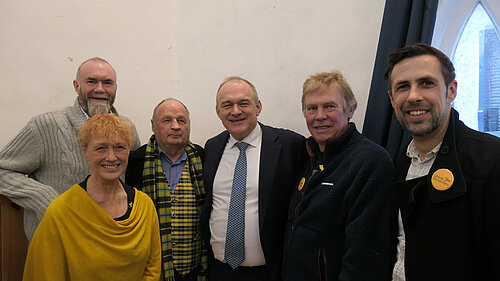SE Cornwall Lib Dem team with Ed Davey