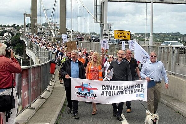 Tamar Bridge Protests